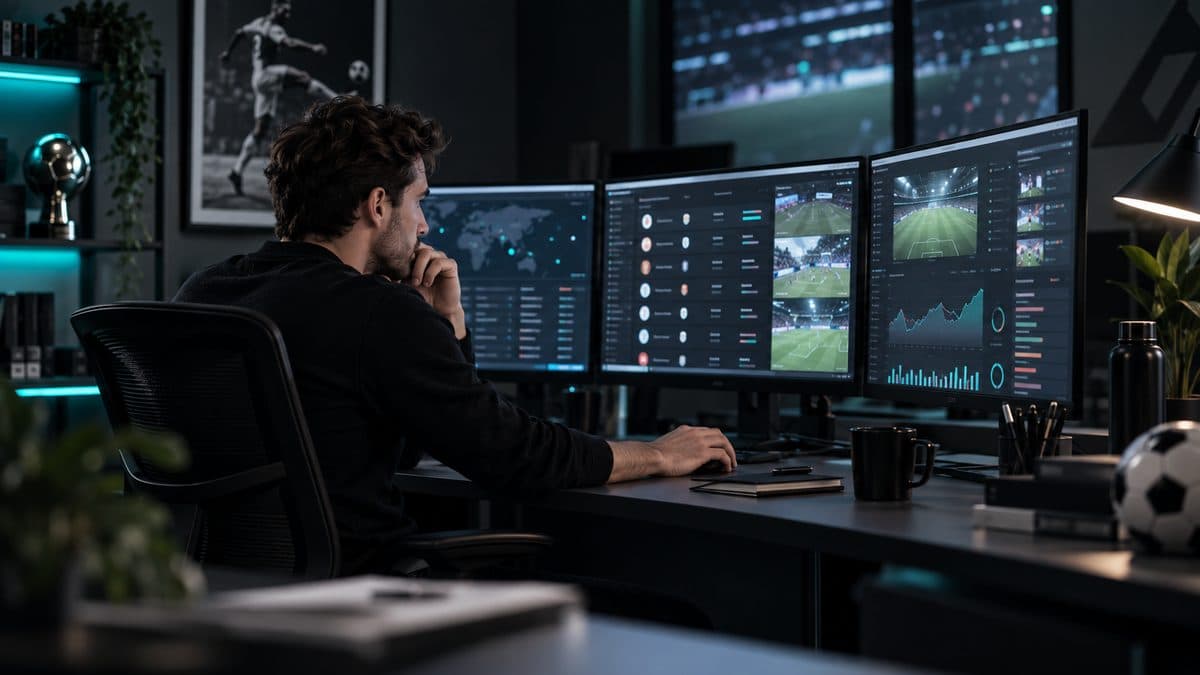 Affiliate editor working across sports data screens
